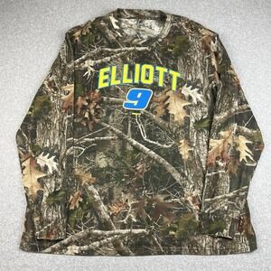 Chase Elliott T Shirt Mens 3XL NASCAR Real Tree Camo Racing Long Sleeve Racing